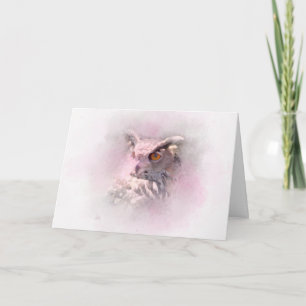 Tarjeta de arte para la vida salvaje de búho