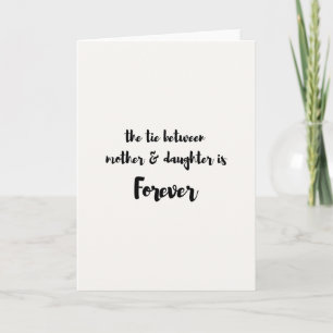 Tarjeta de arte para madre e hija para siempre