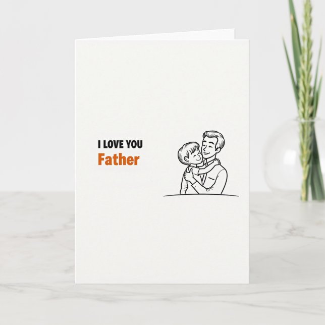 Tarjeta de Arte para Padre Te Amo (Anverso)