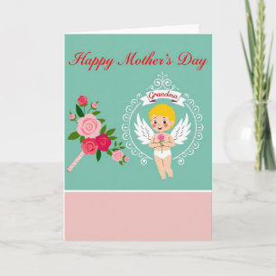 Tarjeta de Arte Pastel para Madres Dulces