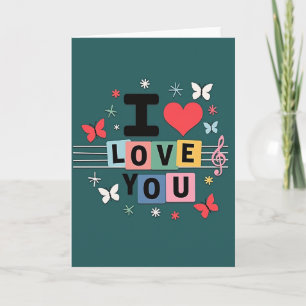 Tarjeta de Arte Pastel 'Te Amo'