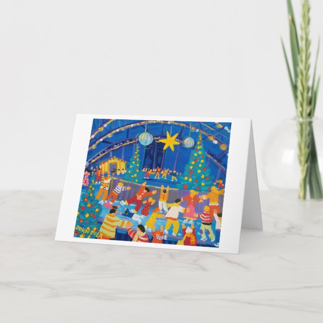 Tarjeta de arte: Patinaje bajo la luz de las estre (Anverso)