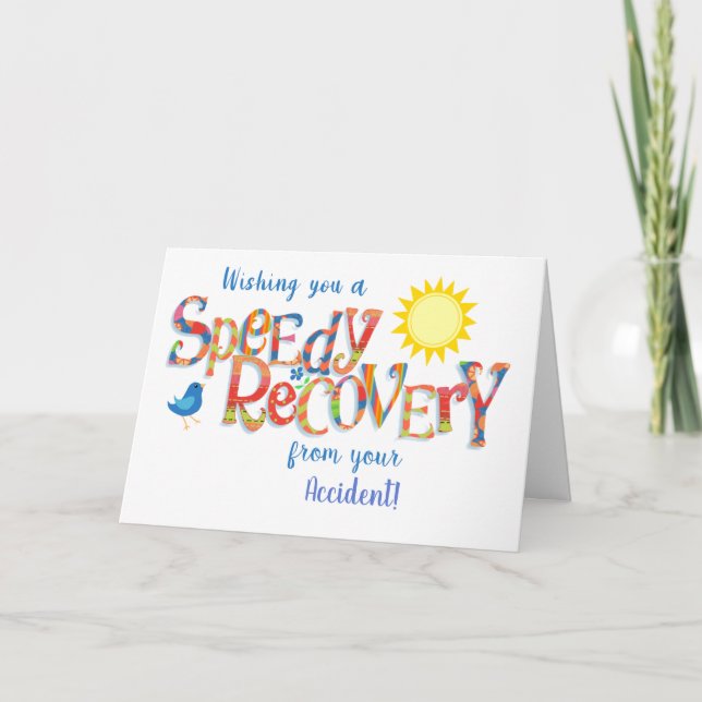Tarjeta de arte personalizada Get Well Word (Anverso)
