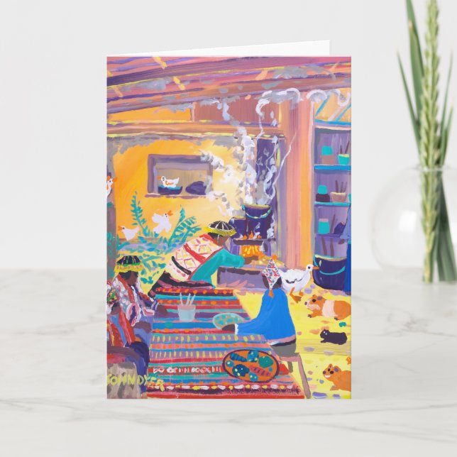 Tarjeta de arte: Peruvian Potato Eaters, Peru. (Anverso)