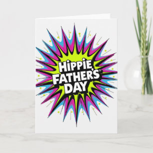 Tarjeta de arte pop del Día del Padre retro