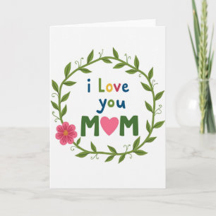 Tarjeta de arte pop en color 'Te quiero mamá'