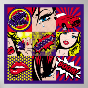 Tarjeta de arte pop Ilustrationart, pop, beauit,có
