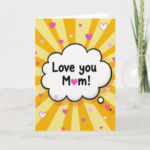 Tarjeta de Arte Pop 'Te Quiero Mamá'