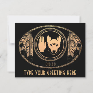Tarjeta de arte rebelde personalizada Metis Wolf I