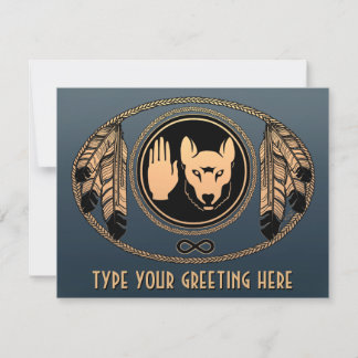 Tarjeta de arte rebelde personalizada Metis Wolf I