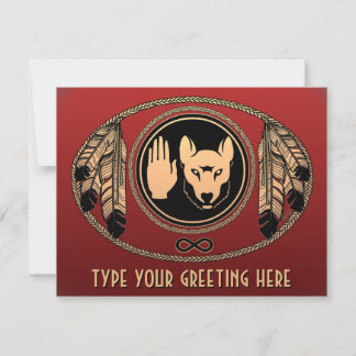 Tarjeta de arte rebelde personalizada Metis Wolf I