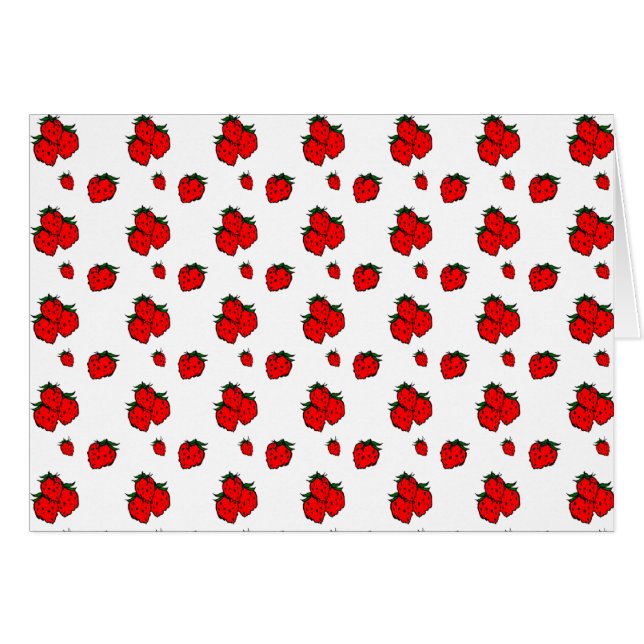 Tarjeta de arte Red Strawberry Blank (Anverso (Horizontal))