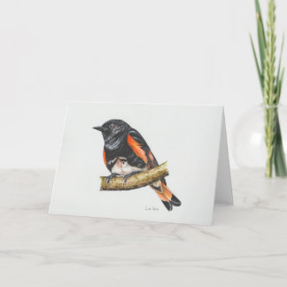 Tarjeta de arte Redstart Americana Warbler