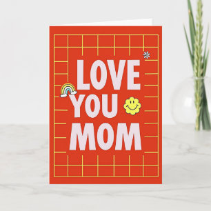 Tarjeta de Arte Retro Te Quiero Mamá