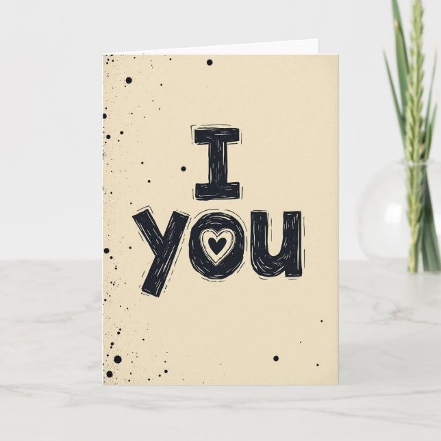 Tarjeta de arte romántico Te Amo (Anverso)