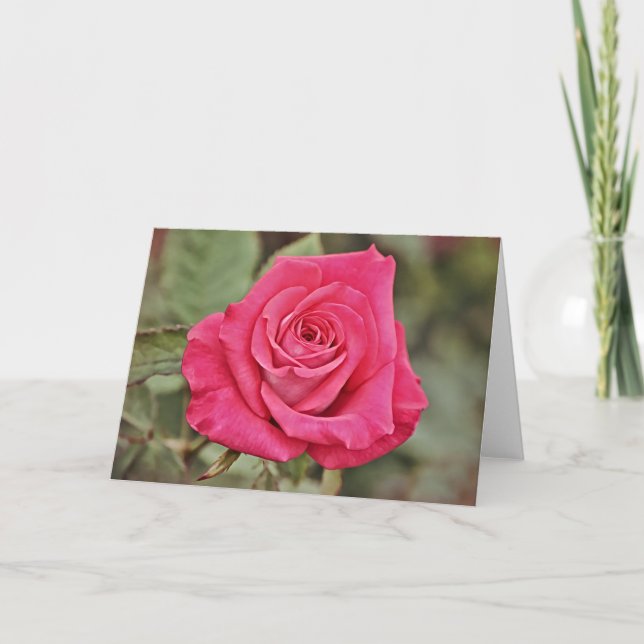 Tarjeta de arte rosa rosa profundo (Anverso)
