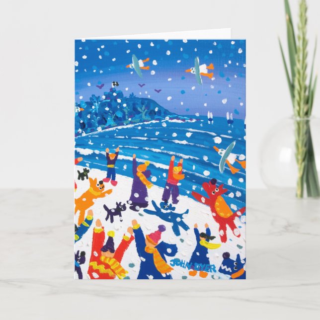Tarjeta de arte: Salto para copos de nieve (Anverso)