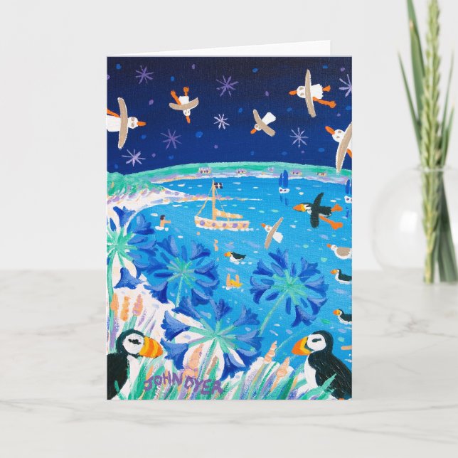 Tarjeta de arte: Scilly Puffins (Anverso)