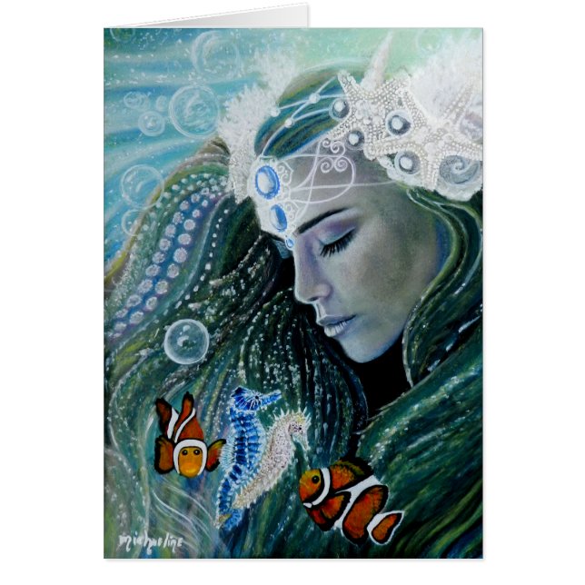 Tarjeta de arte Serenity Mermaid (Frente)