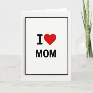 Tarjeta de Arte Simple 'Amo a Mamá'