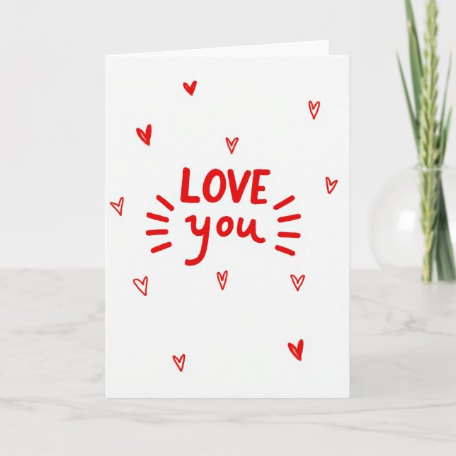 Tarjeta de Arte Simple de Amor (Anverso)