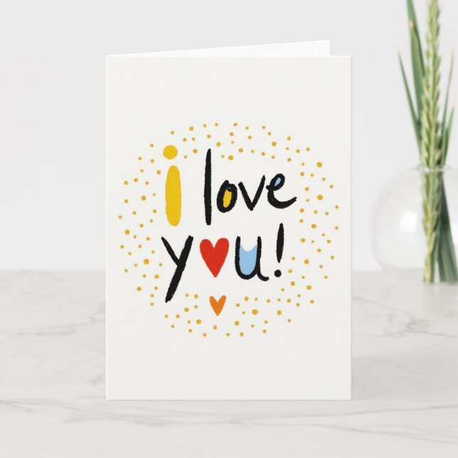 Tarjeta de Arte 'Te Amo' (Anverso)