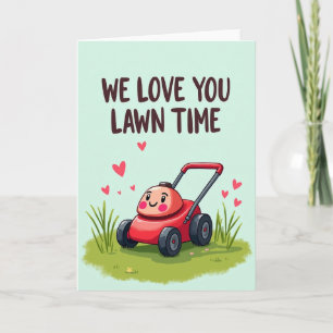 Tarjeta de Arte Te Amo Tiempo de Césped