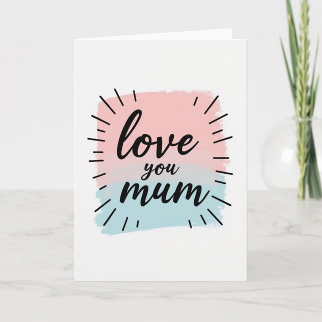 Tarjeta de Arte Te Quiero Mamá (Anverso)