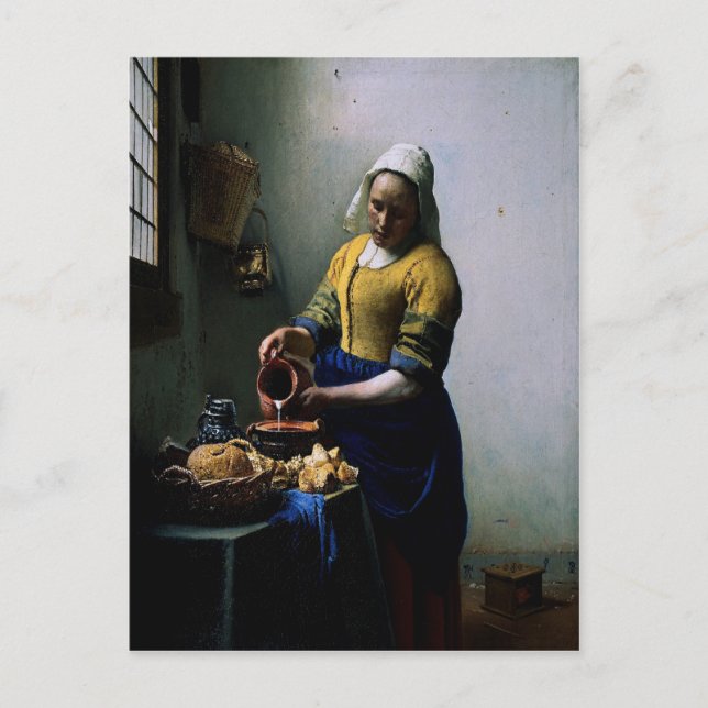 Tarjeta de arte - "The Kitchen Maid" por Johannes  (Anverso)
