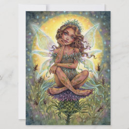 Tarjeta de arte Thistle Landing Fantasy Flower
