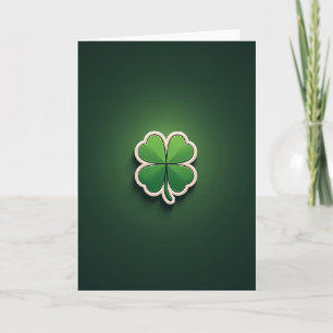 Tarjeta de arte verde Lucky Clover