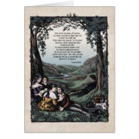 Tarjeta de arte victoriana Meredith "Pastorals"
