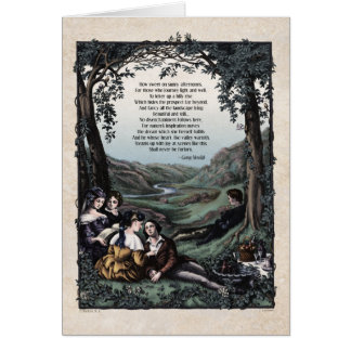 Tarjeta de arte victoriana Meredith "Pastorals"