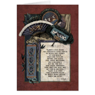 Tarjeta de arte victoriana Teasdale "Thoughts"