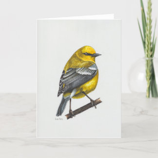 Tarjeta de arte Warbler de ala azul
