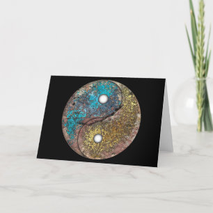 Tarjeta de arte Yin and Yang Rock
