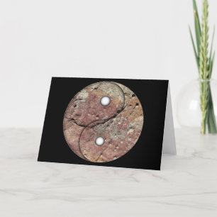 Tarjeta de arte Yin and Yang Rock