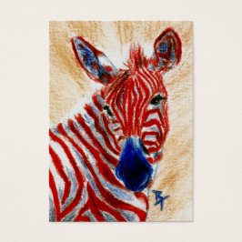 Tarjeta de arte Zebra Patriótica
