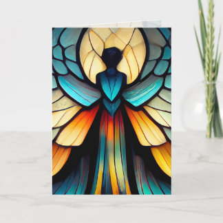 Tarjeta de Artes Gráficas Ángel de Vidrio Manchado
