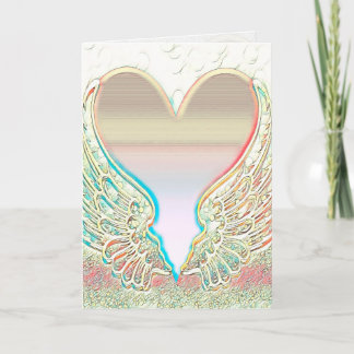 Tarjeta de Artes Gráficas Angel Wings and Heart