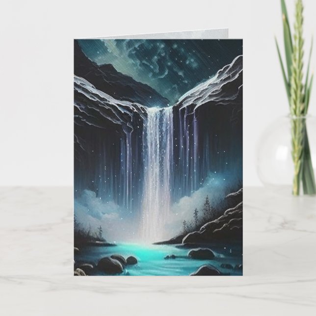 Tarjeta de artes gráficas de cascada (Anverso)