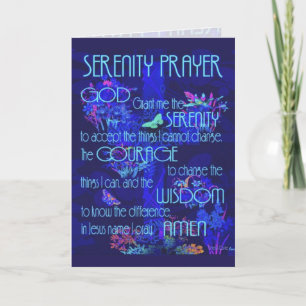 Tarjeta de artes gráficas de la oración de la sere