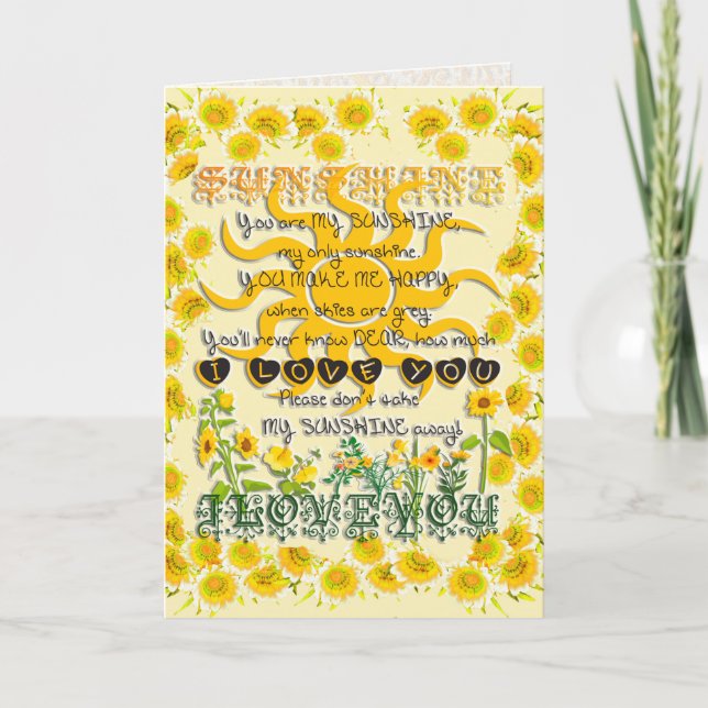 Tarjeta de Artes Gráficos 'Eres Mi Sol' (Anverso)