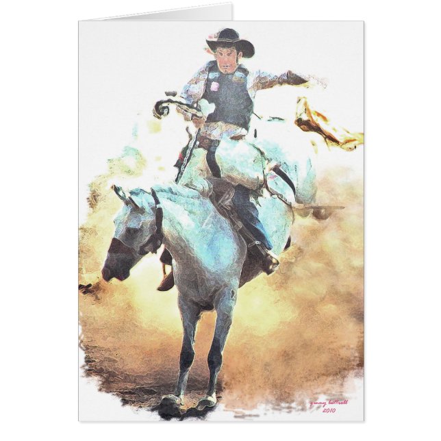 tarjeta de artista de bronce rider (Frente)