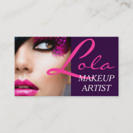 Tarjeta de artista de maquillaje profesional