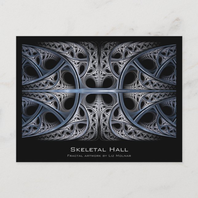 Tarjeta de artista fractal de salón esquelético (Anverso)