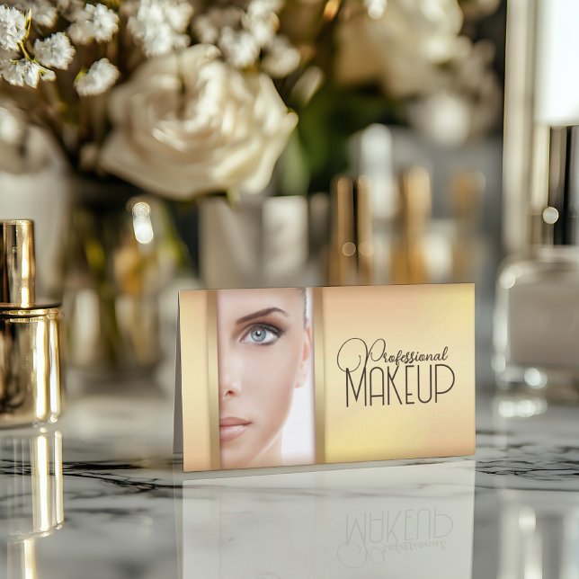 Tarjeta de artista simple de maquillaje para mujer (Perfect for business)
