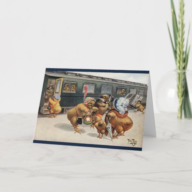 Tarjeta de Arturo Thiele pascua del vintage - (Anverso)