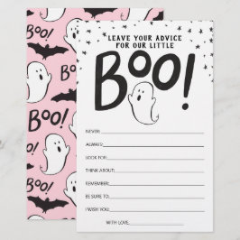 Tarjeta de asesoramiento Baby Shower de Halloween