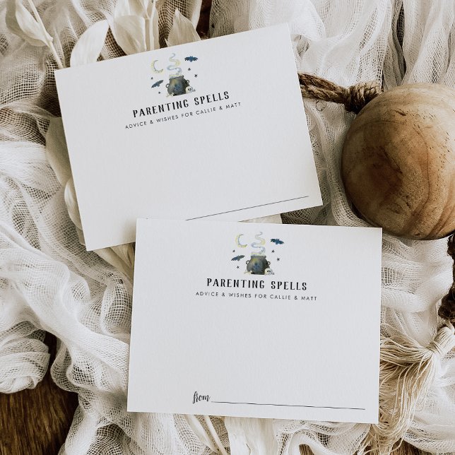 Tarjeta de asesoramiento Baby Shower de Halloween  (Subido por el creador)